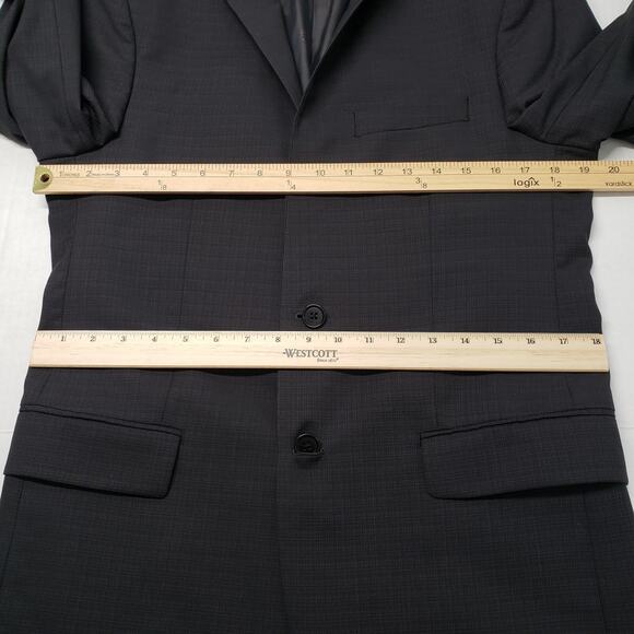 John Varvatos Star USA Mens 40R Gray Sport Coat Jacket Suit Blazer Wool 2-Button - Picture 6 of 16